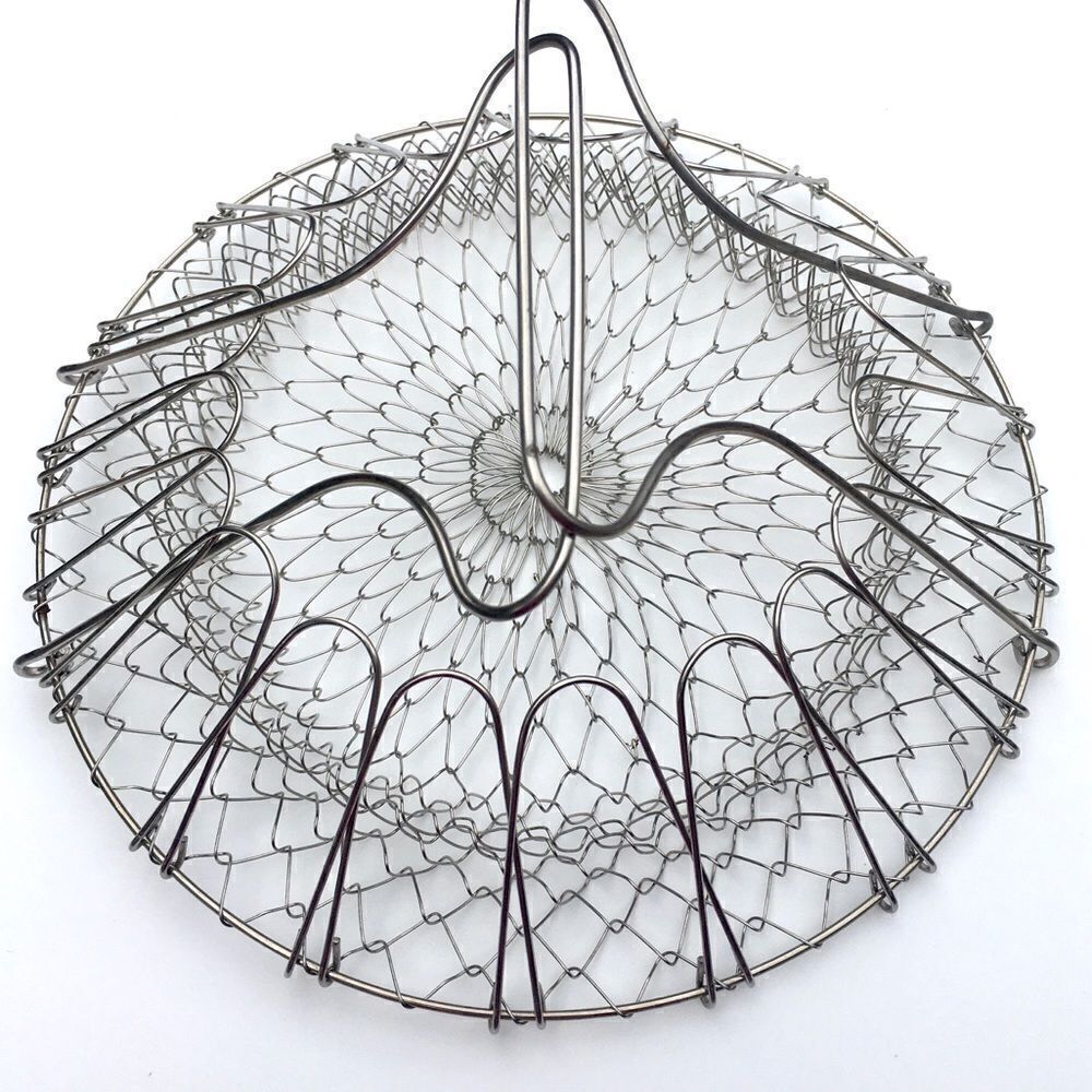 Collapsable Multi Use Stainless Colander Basket - Picture 4 of 12